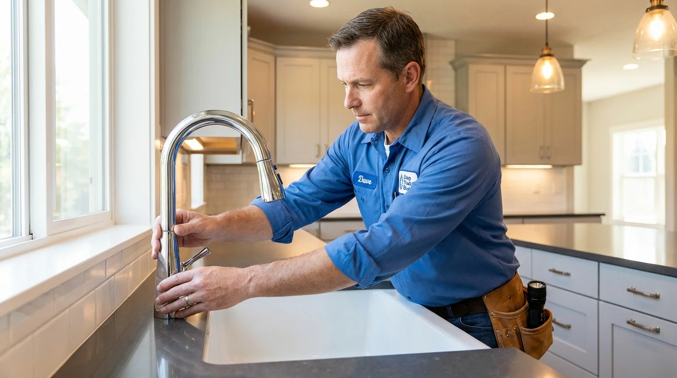 Kitchen faucet installation by Johns Plumbing LLC in Marlborough